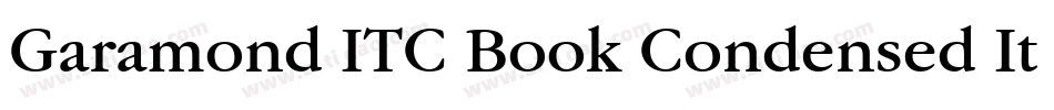 Garamond ITC Book Condensed Italic BT字体转换